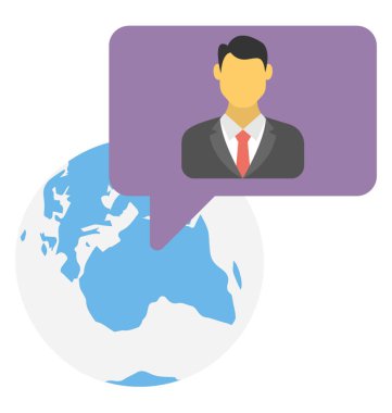  Küresel iletişim vektör simgesi