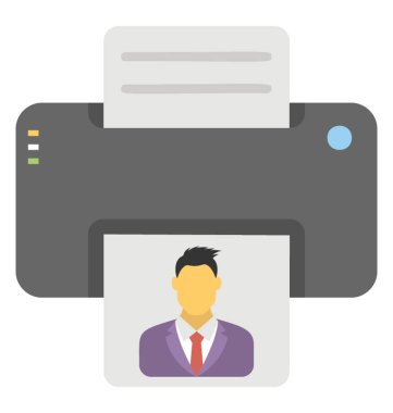  Yazıcı vektör simgesi