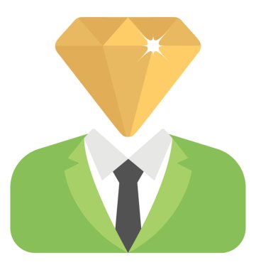  Kafa elmas vektör simgesi