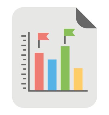  çubuk grafik vektör simgesi