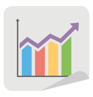  çubuk grafik vektör simgesi