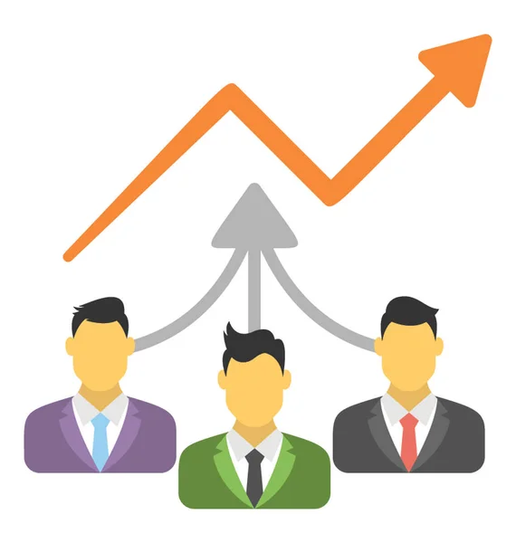 Ícone do vetor do crescimento da carreira — Vetor de Stock