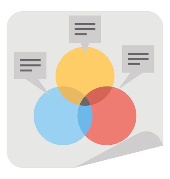 Venn Diagram Vector Icon — Stock Vector