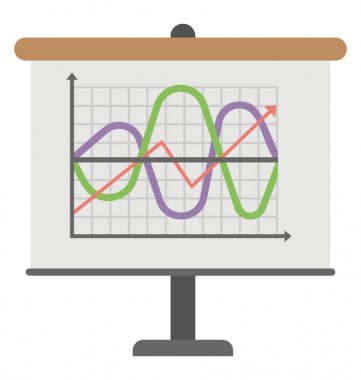  Kuadratik fonksiyon grafik vektör simgesi
