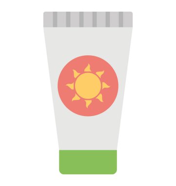  Güneş kremi krem vektör simgesi