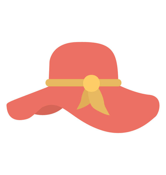  Floppy Summer Hat Vector Icon