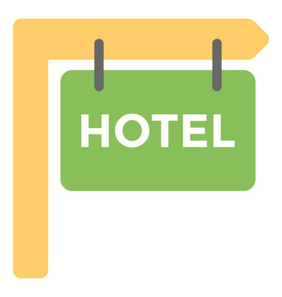 Hotel Signboard Vector Icon — Stock Vector