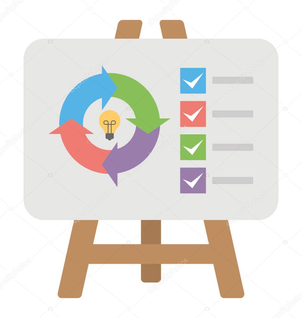Flip chart Presentation Vector Icon — Stock Vector © creativestall