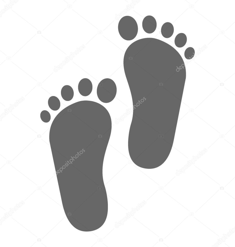 Human Footprints Vector Icon