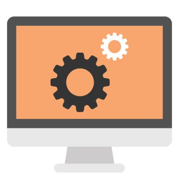  bilgisayar ayarları vektör simgesi