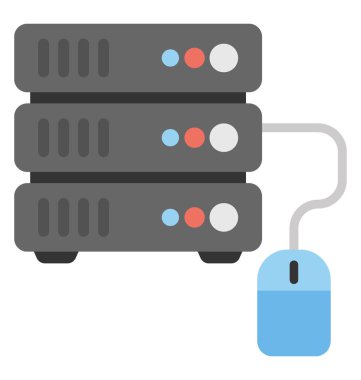  Bilgisayar sunucu vektör simgesi