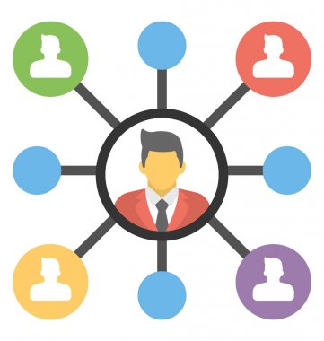 Sosyal ağ vektör simgesi