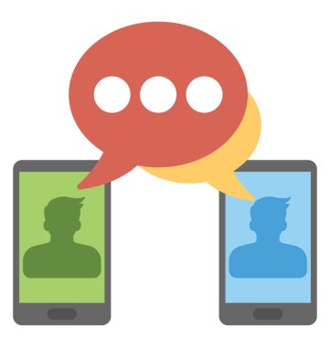  Mobil sosyal medya simge vektör