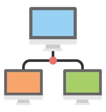  İstemci sunucu vektör simgesi