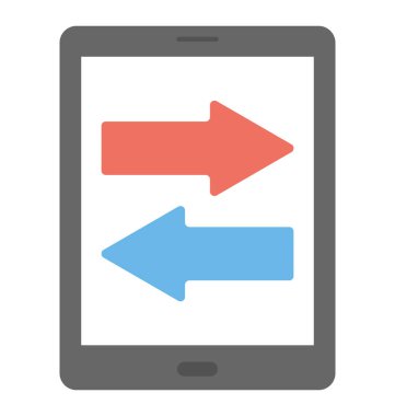  Mobil yedekleme yazılımı vektör simgesi 