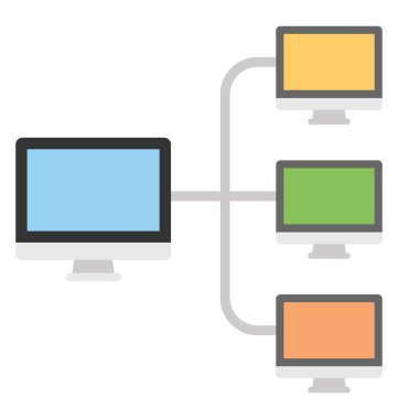  İstemci sunucu vektör simgesi