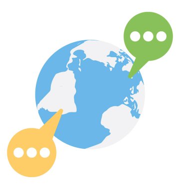  Dünya çapında iletişim vektör simgesi