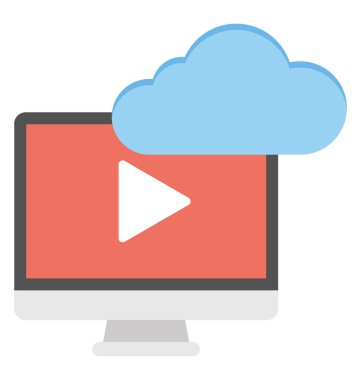  Bulut Multimedya vektör simge bilgisayar