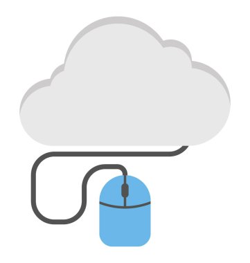  Bulut bilgisayar fare vektör simgesi