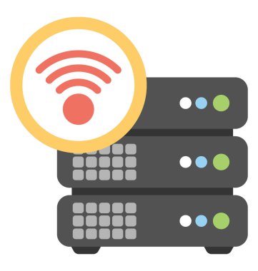  Sunucu Wifi vektör simgesi