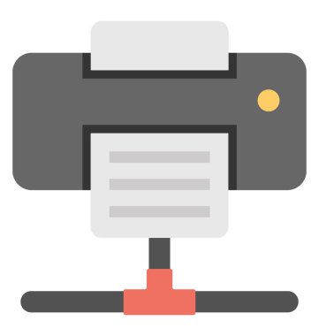  Ağ Yazıcı vektör simgesi