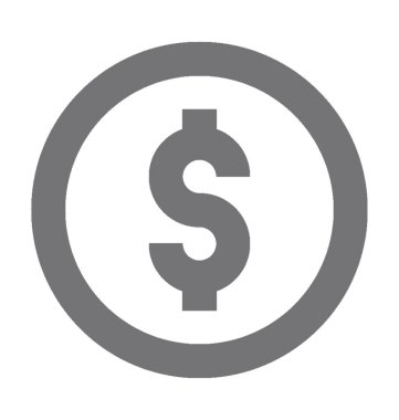  Dolar işareti vektör simgesi