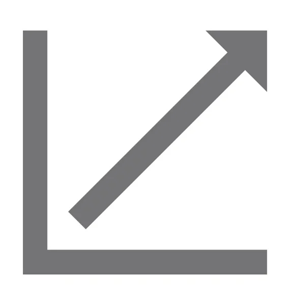 Tillväxt diagram vektor symbol — Stock vektor