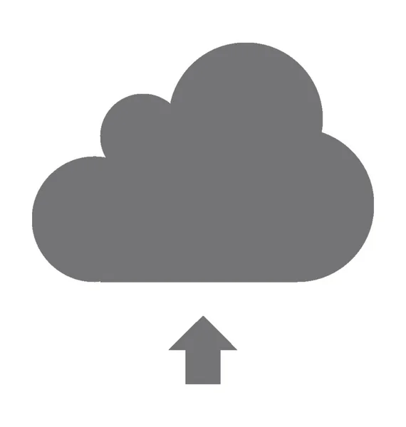 Nube subir icono vector — Vector de stock