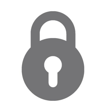  asma kilit vektör simgesi