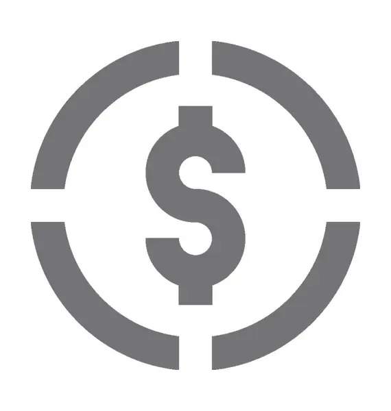 Icône vectorielle dollar — Image vectorielle