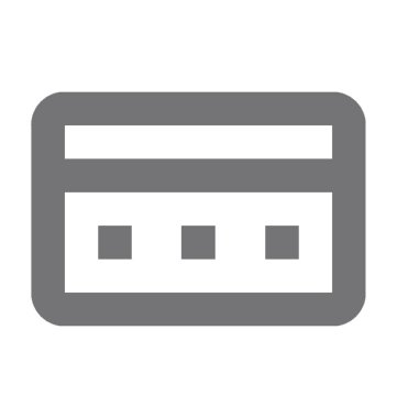  Kredi kartı vektör simgesi