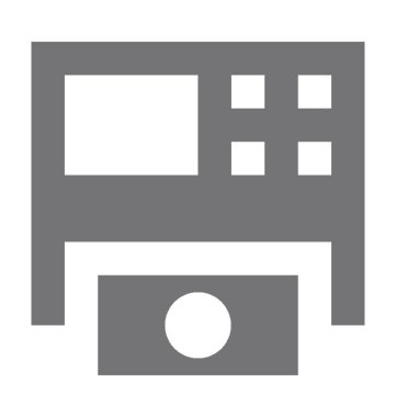  ödeme makine vektör simgesi