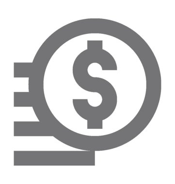  Dolar sikkeleri vektör simgesi