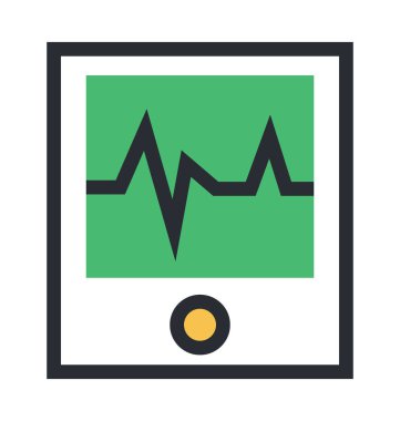  EKG vektör simgesi