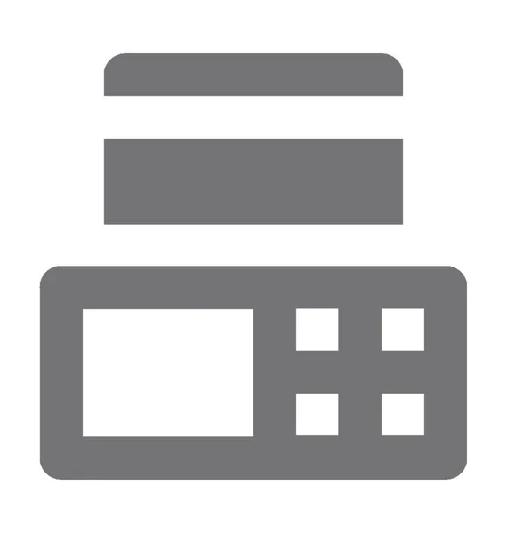 Ícone de vetor de terminal de cartão — Vetor de Stock