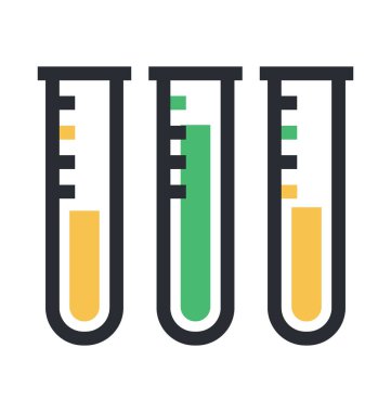  test tüp vektör simgesi