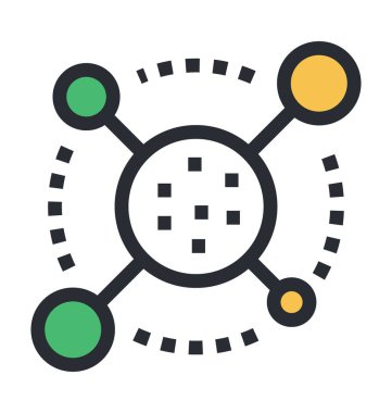  molekül vektör simgesi