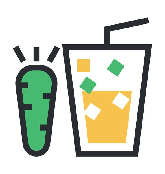 Carrot Juice Vector Icon — Stock Vector