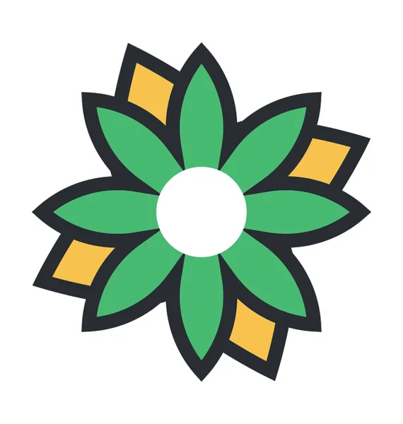 Icono de vector de color de flor creativa — Vector de stock