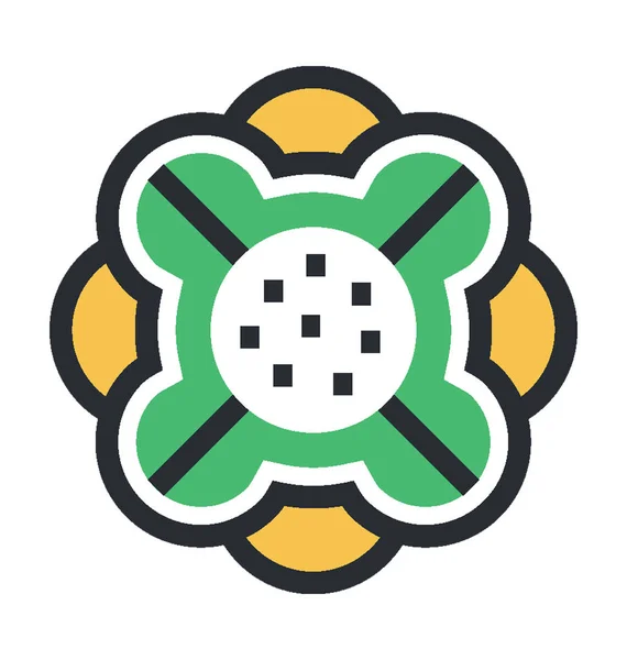 Icono de vector de color de flor creativa — Vector de stock