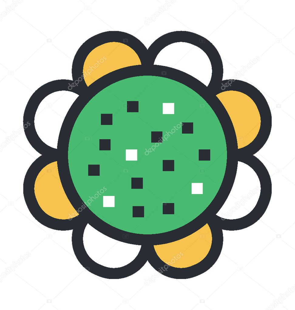 Ho ya Flower Colored Vector Icon