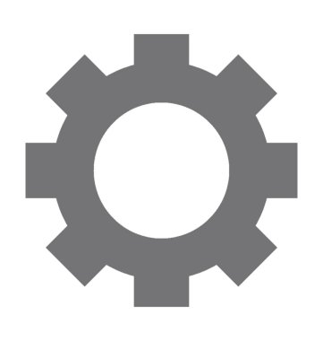  dişli vektör simgesi