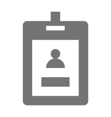  Kimlik kartı vektör simgesi