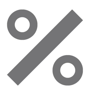  Yüzde vektör simgesi