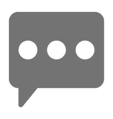  konuşma kabarcığı vektörü simgesi