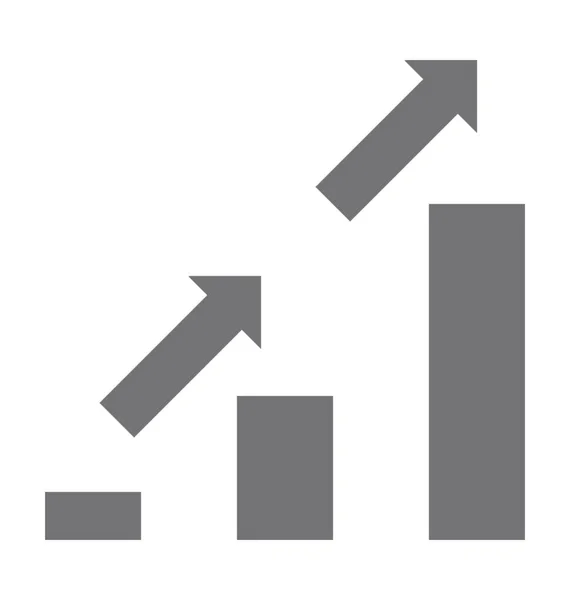 Векторная икона диаграммы роста — стоковый вектор