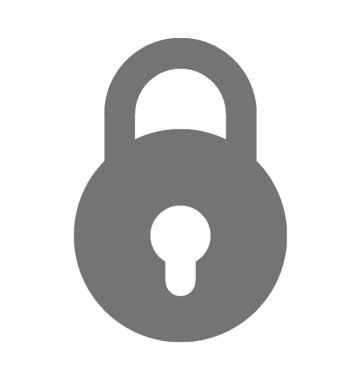  asma kilit vektör simgesi