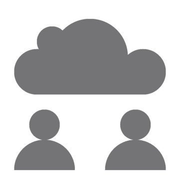  Bulut kullanıcılar vektör simgesi