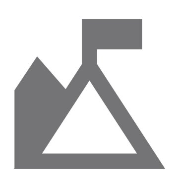  Dağ bayrak vektör simgesi