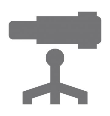  Teleskop vektör simgesi